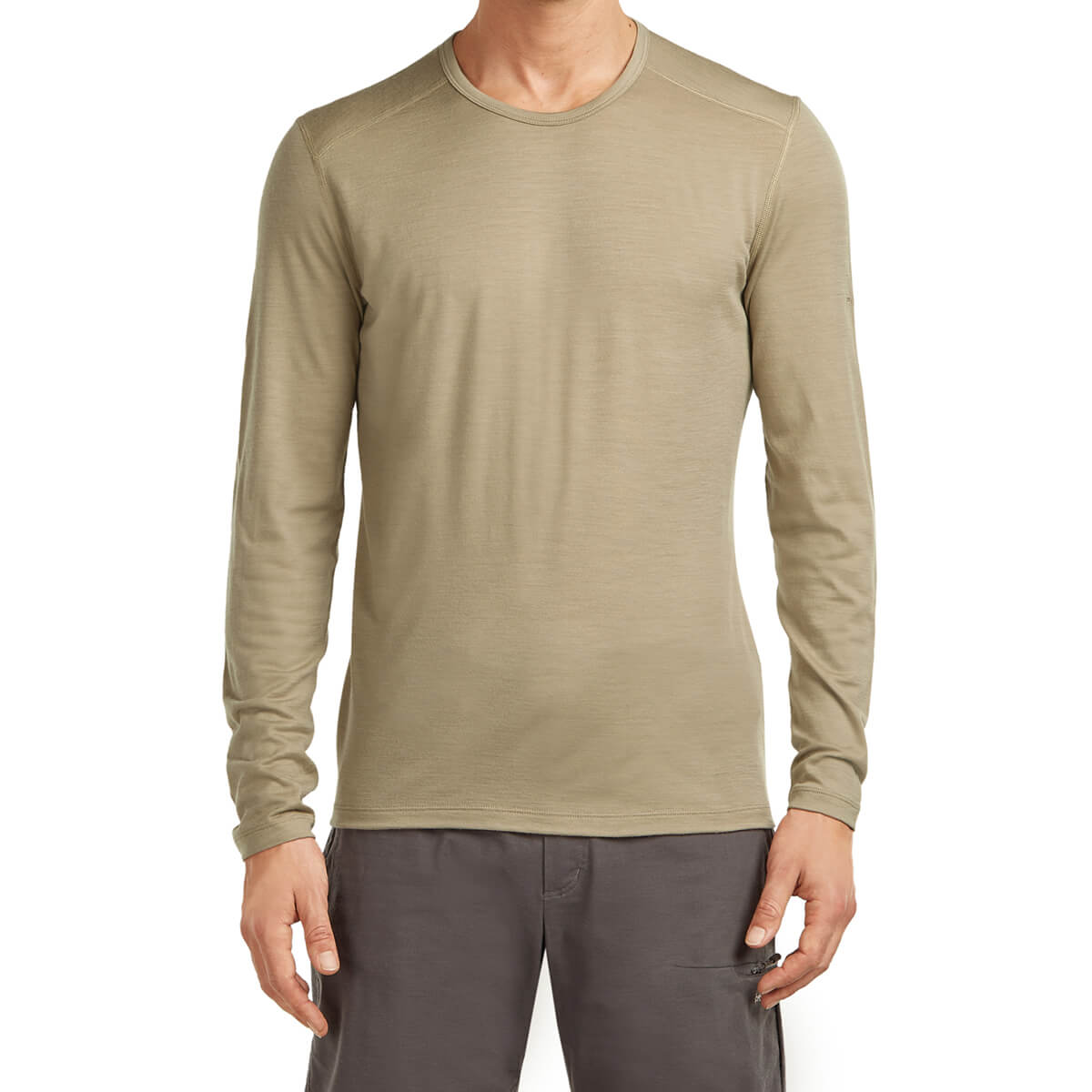 Icebreaker Mens Merino 200 Oasis LS Crewe Flagstone