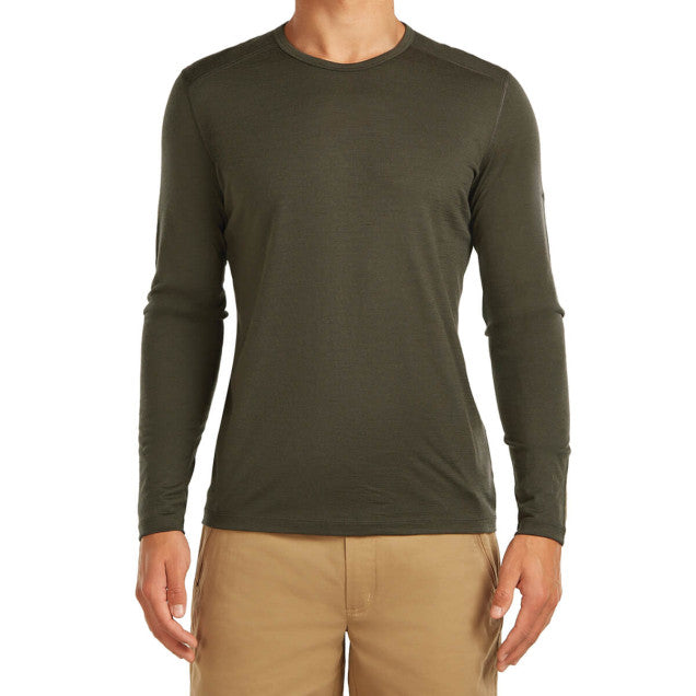 Icebreaker Mens Merino 200 Oasis LS Crewe Dk Loden