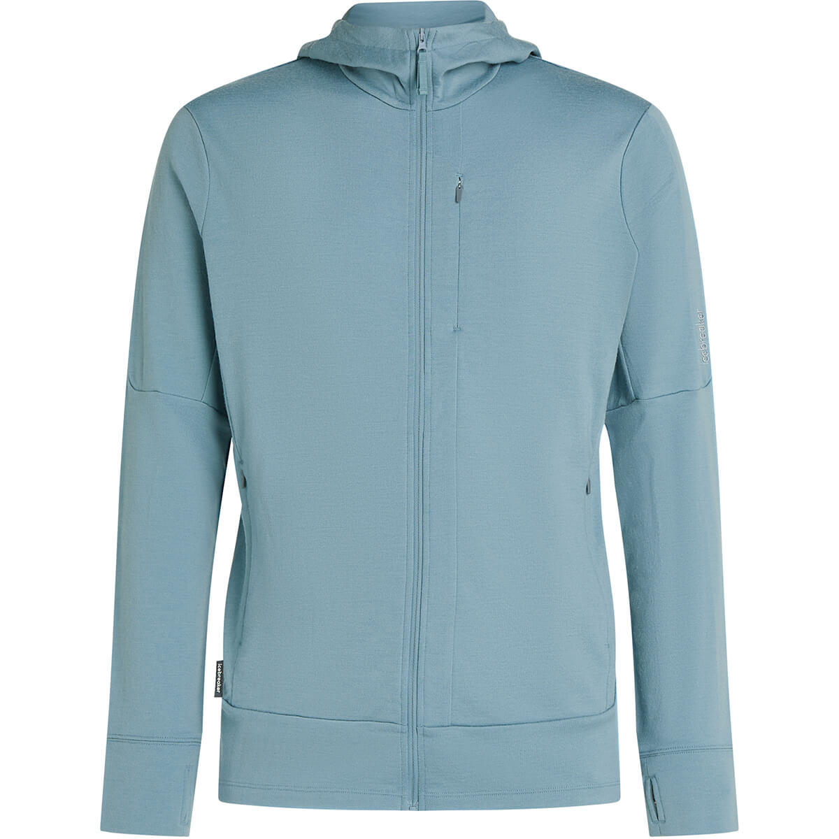 Icebreaker Mens Merino 260 Quantum LS Zip Hoodie Flint Blue