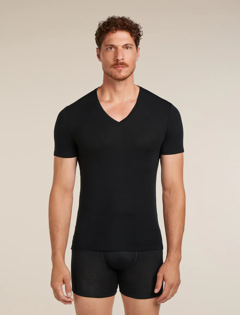Icebreaker Mens Merino 150 Anatomica SS V Black