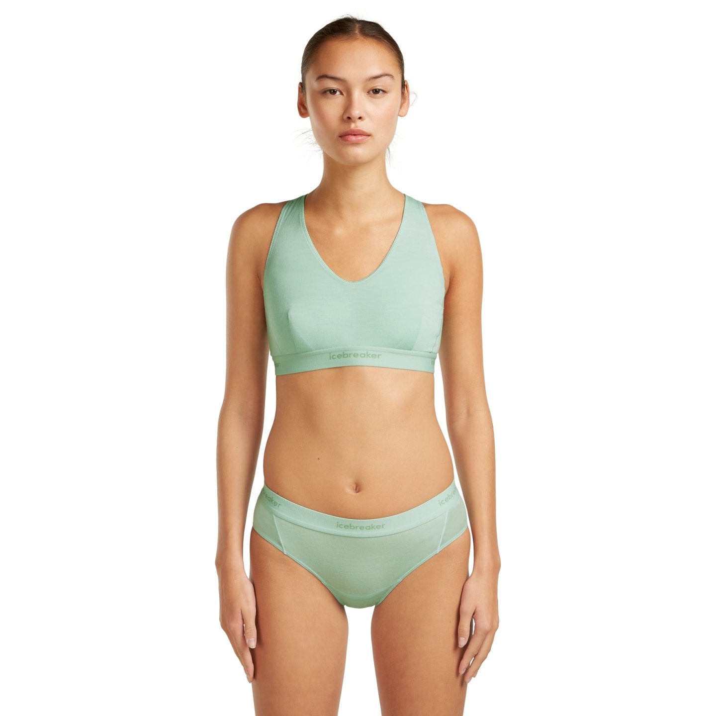 Icebreaker Womens Merino Blend 125 Cool-Lite Sprite Racerback Bra Mint