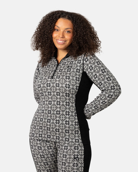 Kari Traa Womens Rose Merino Half Zip Base Layer Top