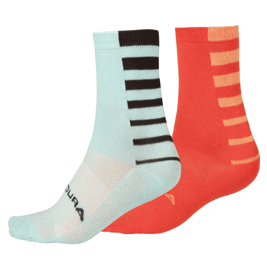 Endura Wmns Coolmax Stripe Socks Twin Pck