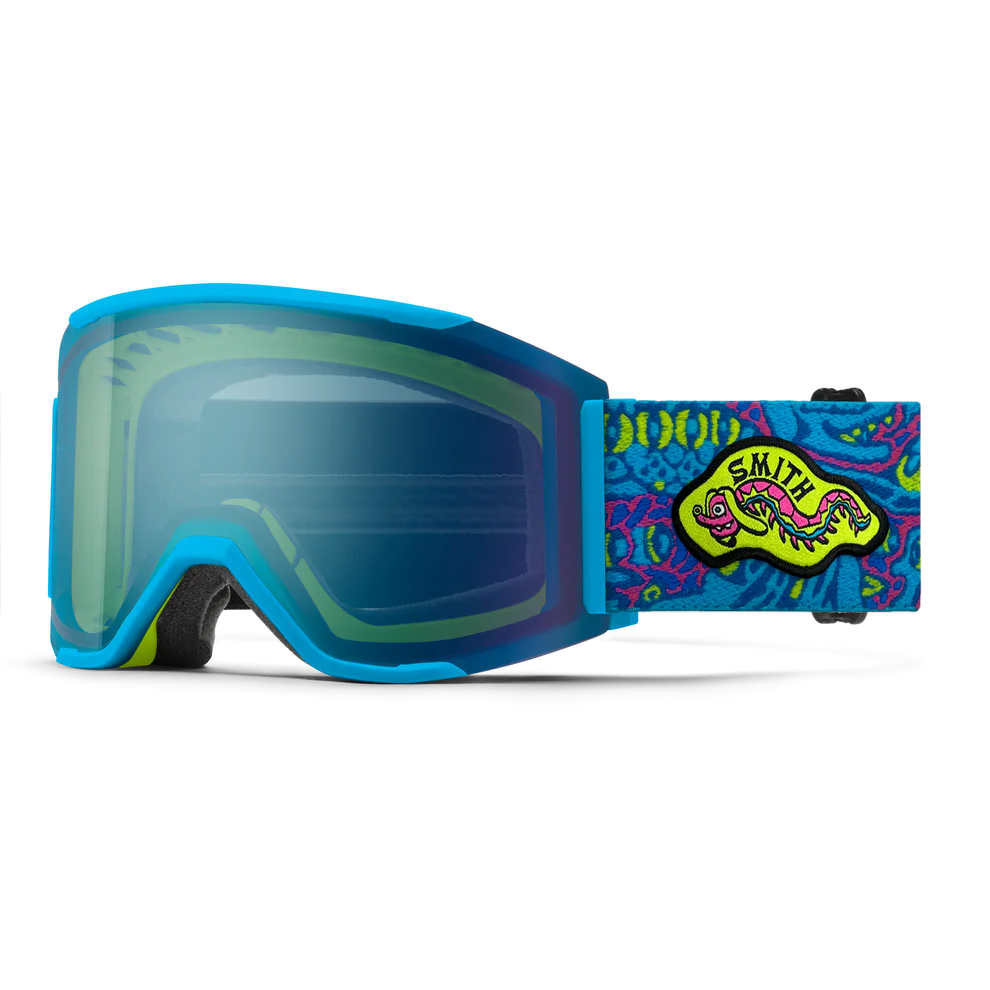 Smith Squad Mag Ski Goggle CP Ev Blue Mirror St Yellow Flash Killer Acid Artist Series