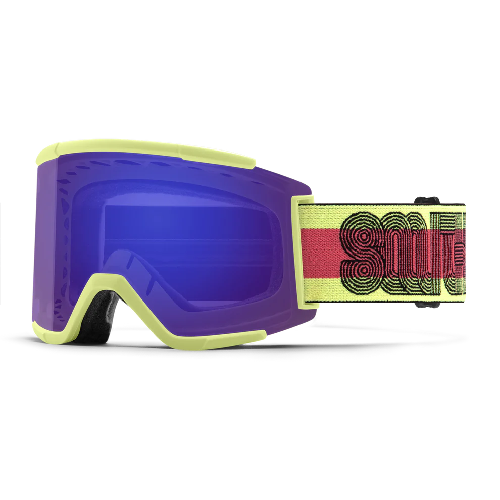 Smith Squad XL Ski Goggle CP Ev Violet Mirror St Amber Serpentine Lined Up