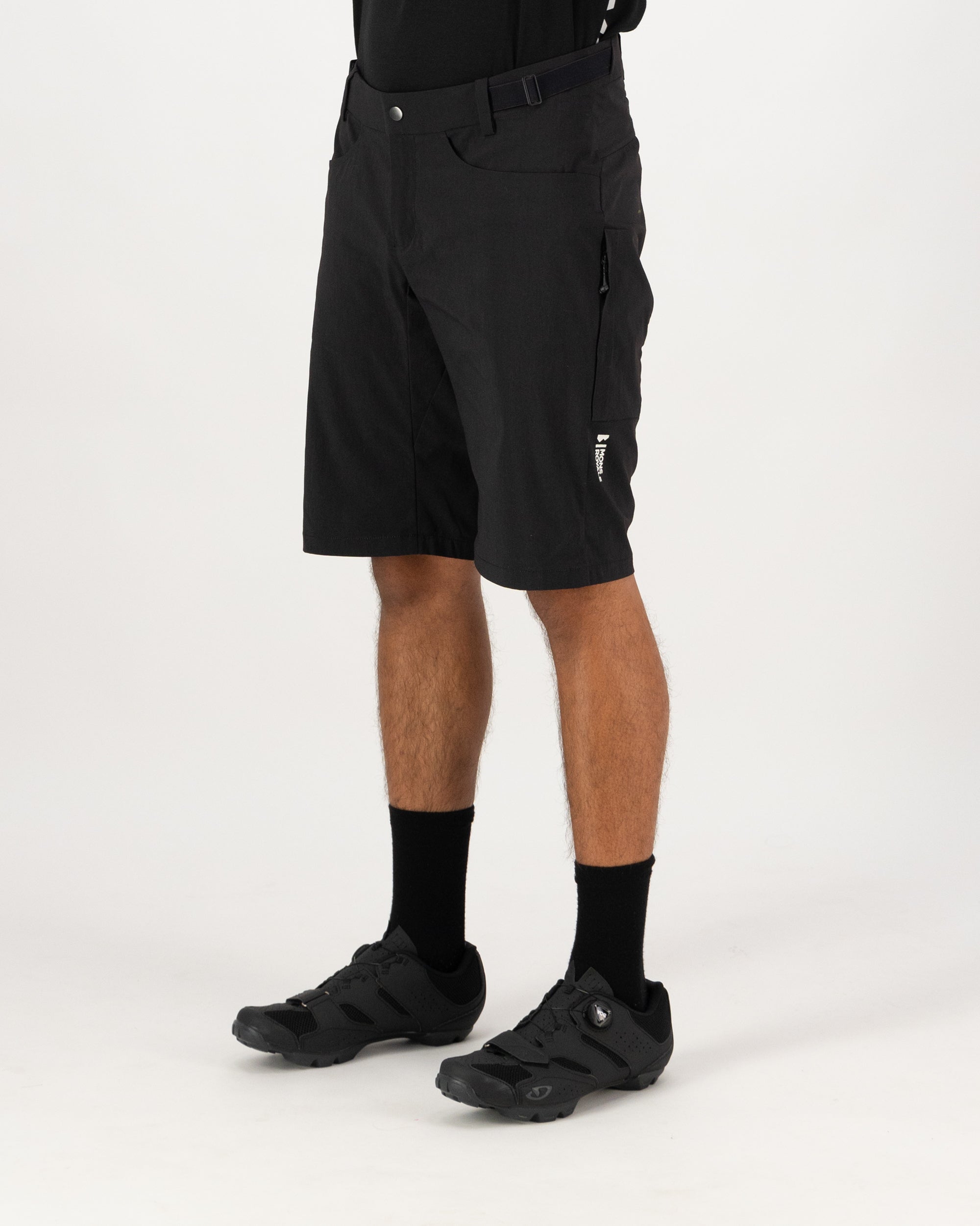 Mons Royale Mens Diversion Merino Trail Shorts Black