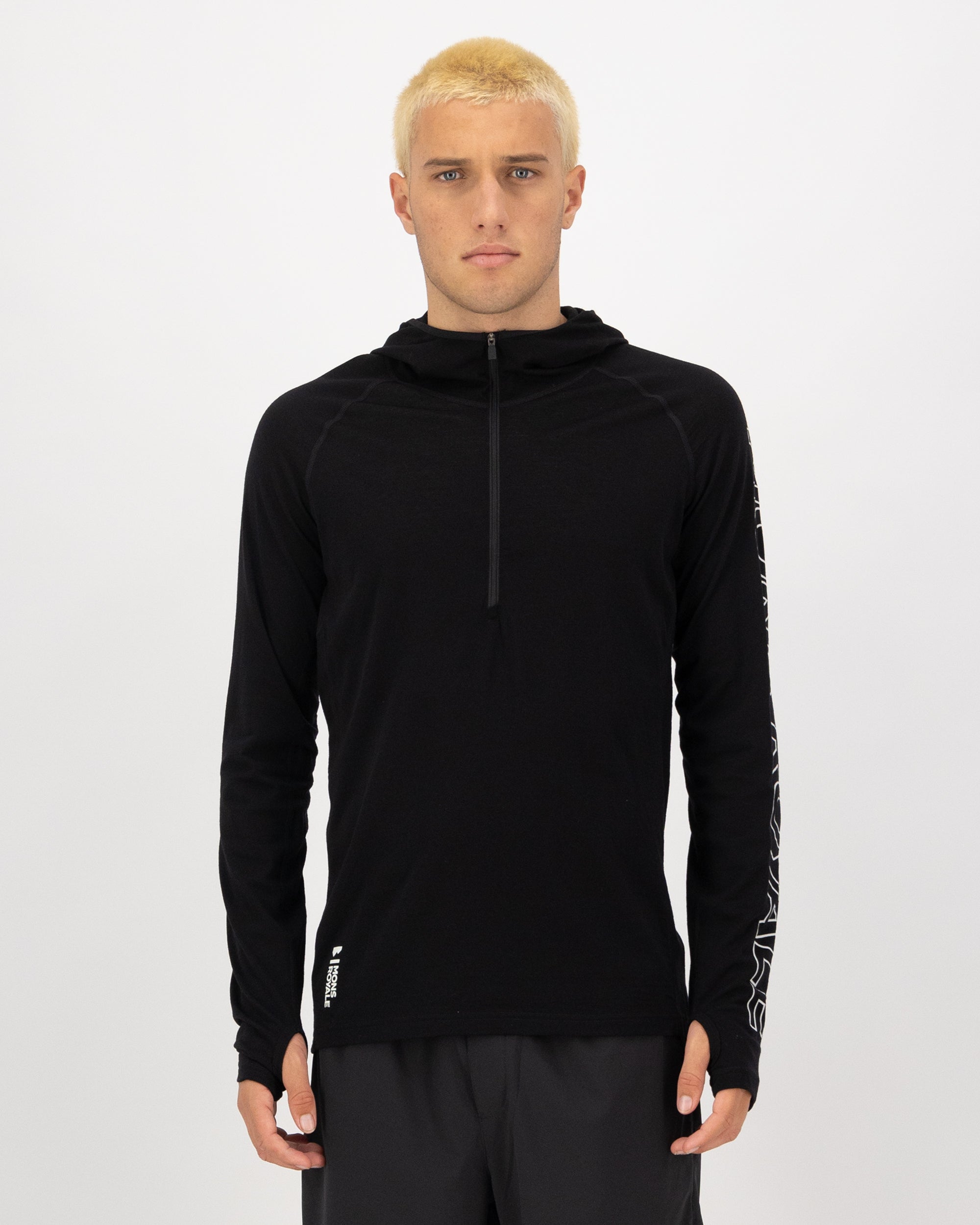 Mons Royale Mens Temple Merino Long Sleeve Hood