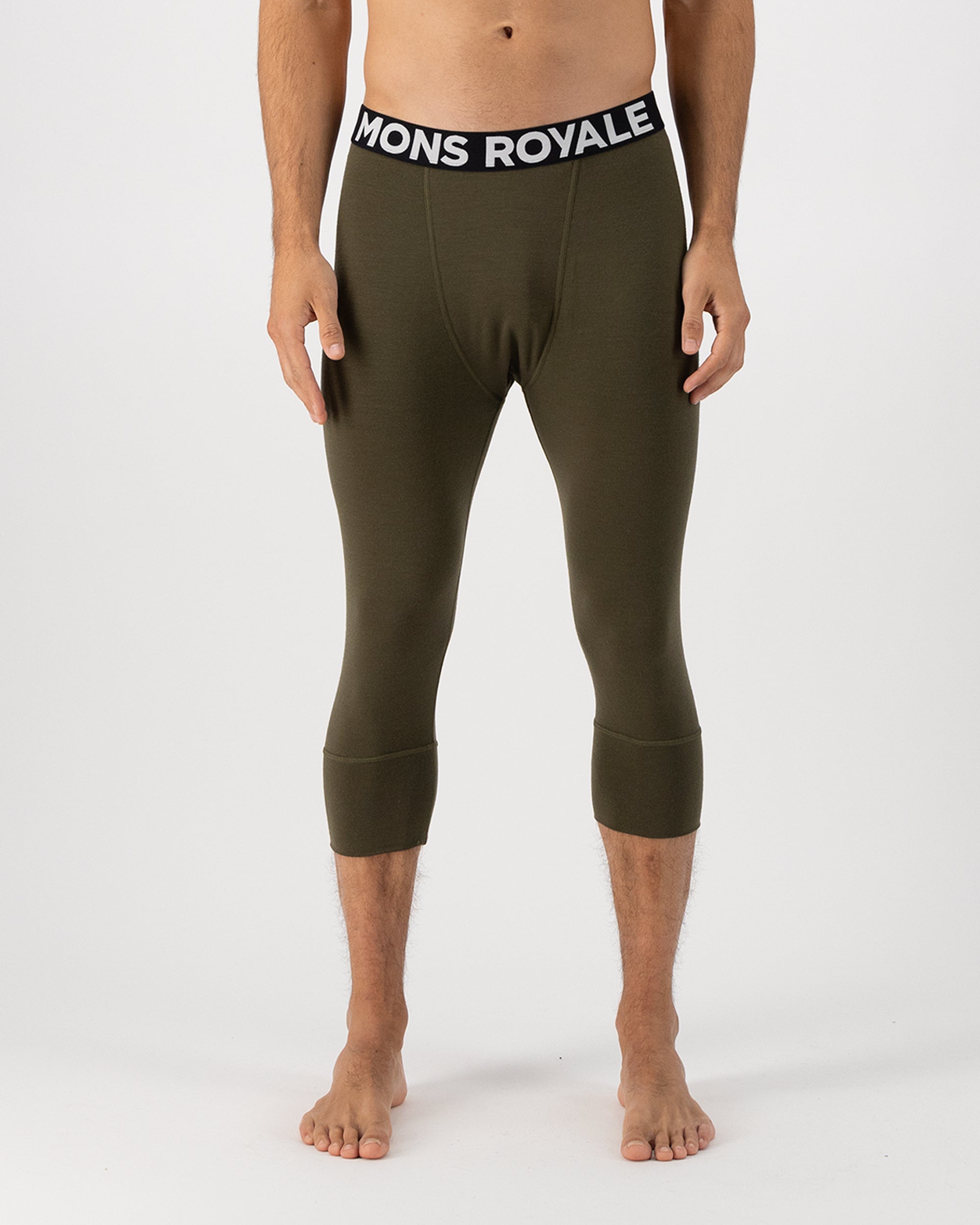 Mons Royale Mens Cascade Merino Base Layer 3/4 Legging