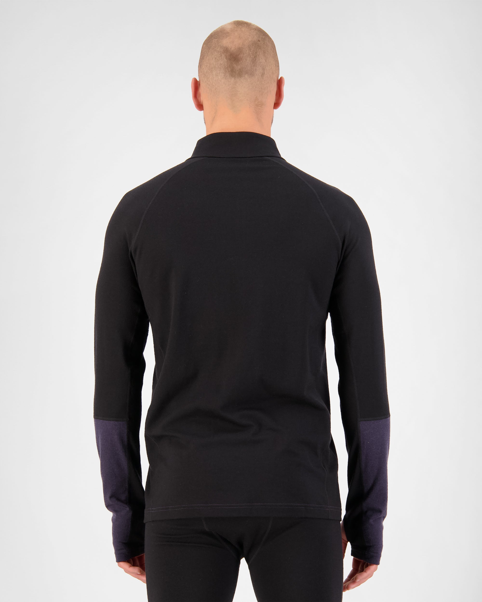 Mons Royale Mens Olympus Merino Base Layer 1/2 Zip Long Sleeve