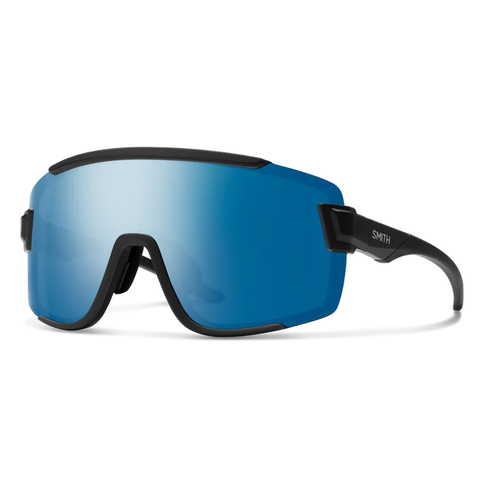 Smith Wildcat Sunglasses CP Polarized Blue Mirror Clear Matte Black