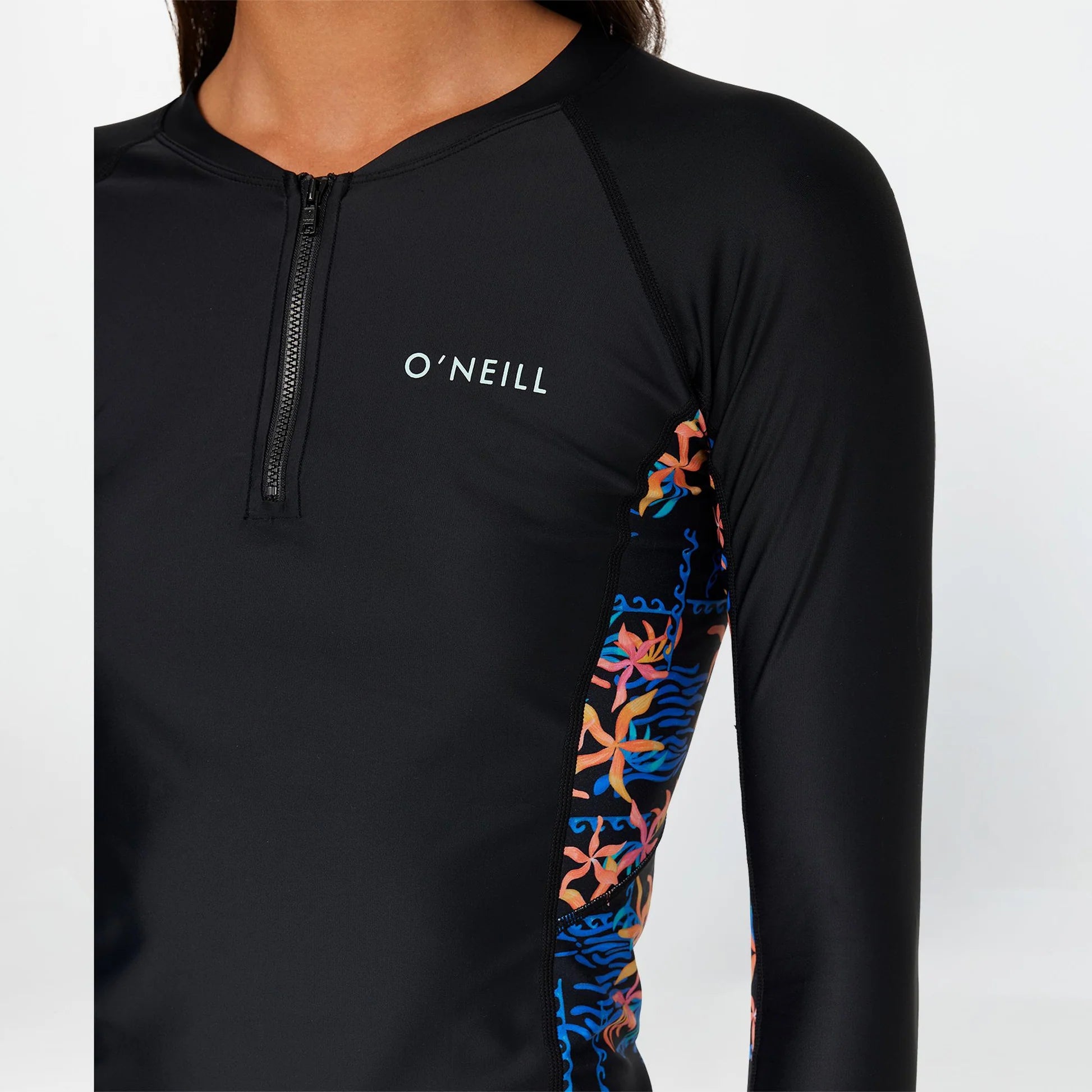 ONeill BAHIA 1/4 ZIP LS RASH VEST
