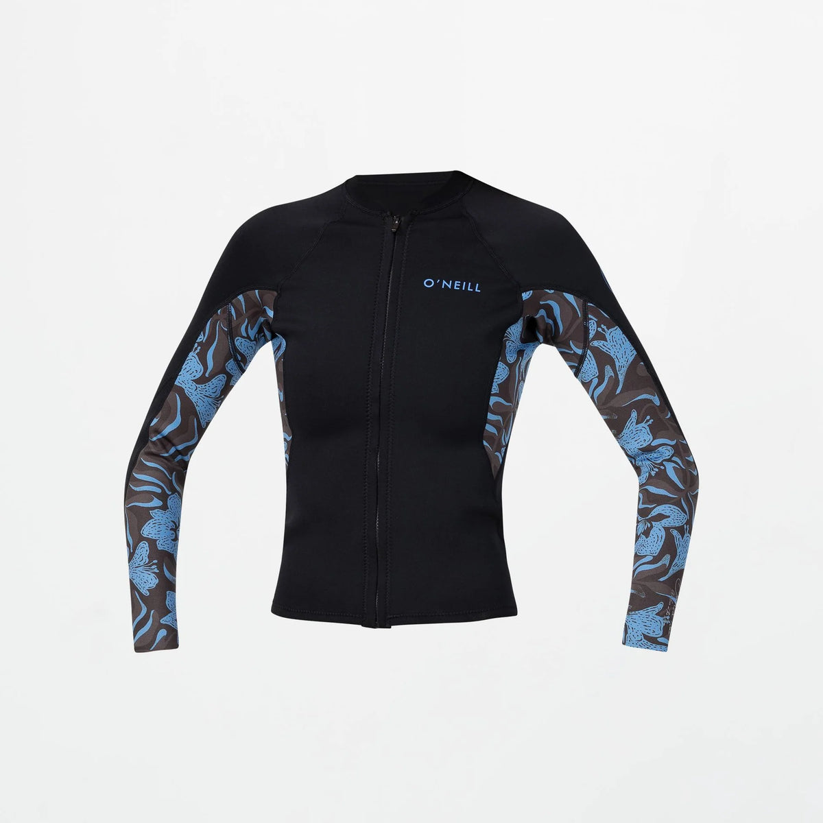 O'Neill Womens Bahia Full Zip 1.5mm Wetsuit Jacket Seawater Floral